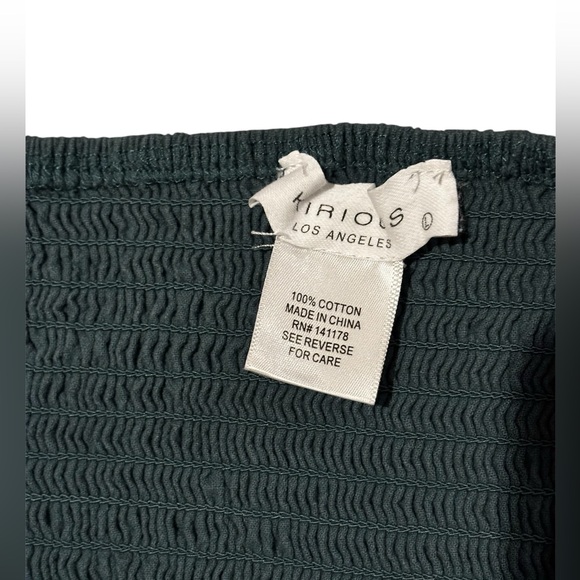 Green Cotton Cropped Top - Picture 5 of 7